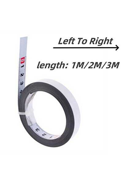 choice2 شريط قياس لاصق أبيض من الفولاذ بطول 1 متر (39.37 بوصة)، ملصق مسطرة بم...