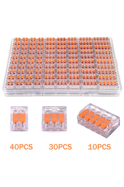Choice 80PCS 20/80pcs Box Electrical Lever Wire Connectors 2 Port 3 Port 5 Po...