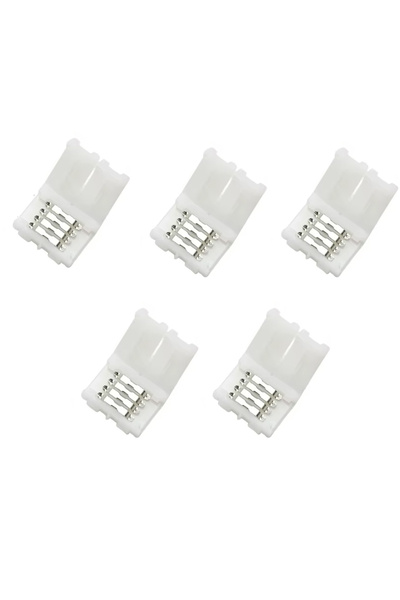 Choice 5PCS 4pin connector 5pcs 4PIN 8mm Led Connector L Shape 8mm 4pin RGB 3...