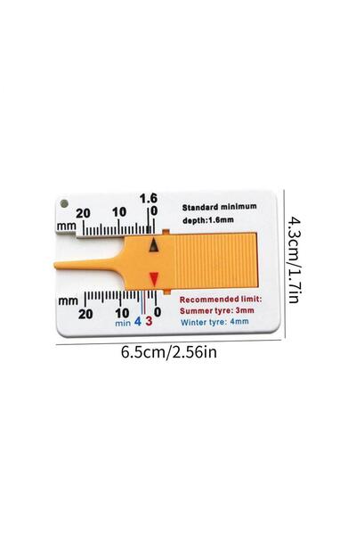 Choice Yellow 0-20MM Tyre Tread Depth Depthometer Gauge Caliper Plastic Tread...