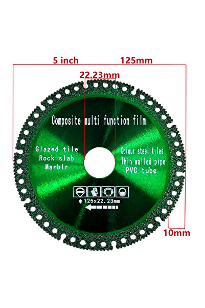 Choice1 شفرة منشار متعددة الوظائف مركبة، مقاس 125 × 22.23 مم، شفرة منشار فائق...