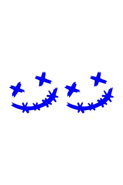 Choice 2PCS SET White 2PCS/SET Reflective Smiley - Style Motorcycle Stickers,...