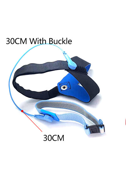 Choice حزام قدم مضاد للكهرباء الساكنة بطول 30 سم، قابل للتعديل، مزود بإبزيم د...