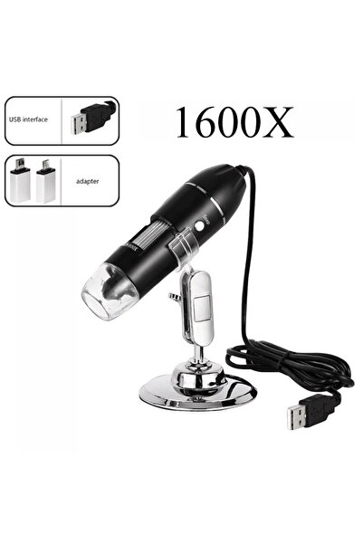 Choice مجهر رقمي محمول مزود بكاميرا، تكبير 1600x، 1600x، 1000x، 500x، يعمل بم...