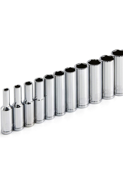 Choice مجموعة واحدة من 11 قطعة من رؤوس المفك الطويلة المطلية بالكروم، مقاس 4-...