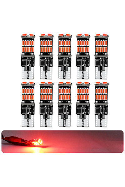 Choice6 10 قطع من مصابيح الإشارة T10، 26 مصباح LED فائق السطوع 12 فولت، لمصاب...