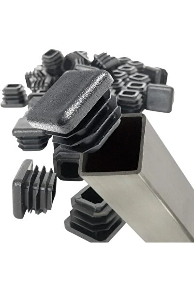 Choice 16 قطعة من سدادات الأنابيب البلاستيكية المربعة السوداء مقاس 25 × 25 مم...