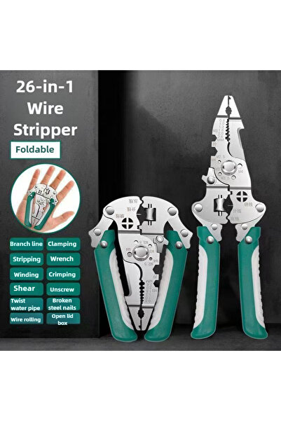 Choice أداة تعرية الأسلاك القابلة للطي بتصميم بكرة، أداة متعددة الوظائف لتقسي...