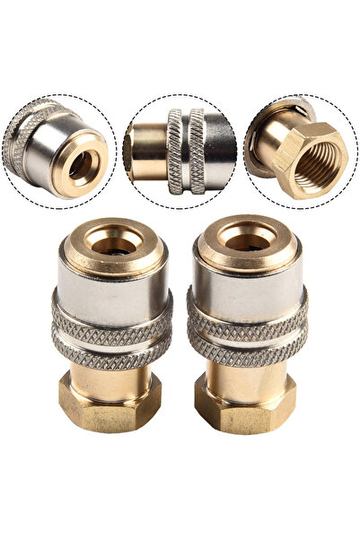 Choice1 قطعتان ونصف من وصلة هواء Lk On مقاس 1/4 بوصة NPT، وصلة هواء نحاسية مغ...