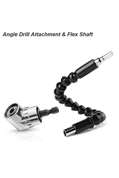 Choice محول مفك براغي بملحق مثقاب بزاوية 105 درجة وعمود مرن وحامل تمديد ناعم