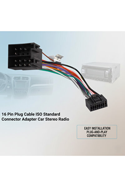 Choice راديو ستيريو بالسيارة 16 دبوس ISO مهائي كابلات ABS العالمي ذكر التوصيل...