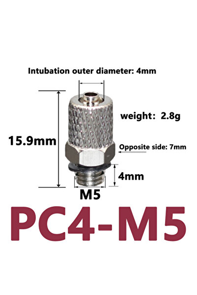 Choice10 PC4-M5 10pcs Male Thread M3 M4 M5 M6 Air Tube 3mm 4mm 6mm OD Mini Pn...