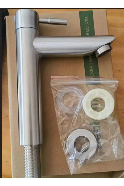 choice2 صنبور ماء بارد مفرد من الفولاذ المقاوم للصدأ مطلي بالنيكل، حوض أسود، ...