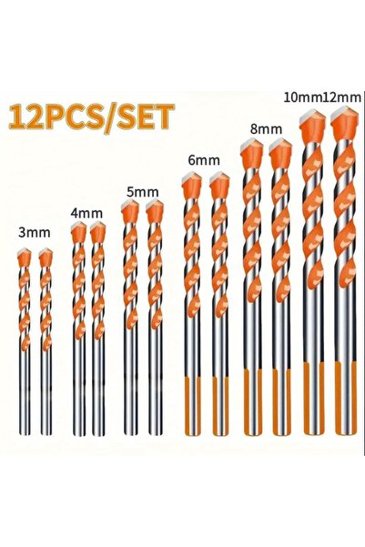 Choice مجموعة رؤوس مثقاب شديدة التحمل مكونة من 12 قطعة (3-12 مم)، مصنوعة من س...