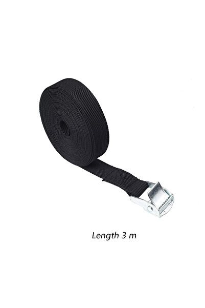 Choice6 black 2.5cmx3m 1pcs Rope Strong Ratchet Belt Black Buckle Tie-Down Be...