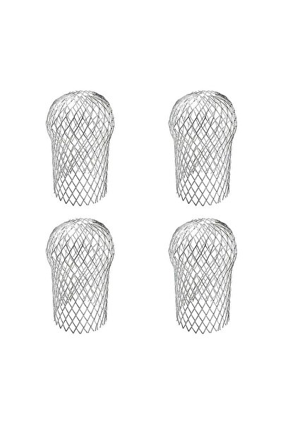 Choice 4 قطع من شبكة فلتر مزاريب ألومنيوم قابلة للطي، مقاومة للانسداد، فضية ا...