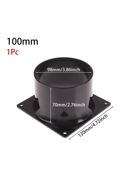 choice2 وصلة شفة سوداء 100 مم، 75/100/120/150 مم، مصنوعة من مادة ABS، ذات قاع...