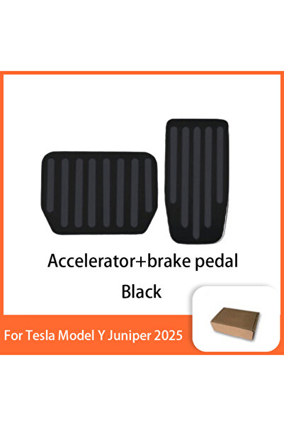 Choice1 وسادات دواسة قدم سوداء اللون لسيارة تسلا موديل Y جونيبر 2025، مُحسّنة...