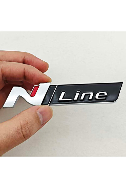 choice2 شعار N Line ثلاثي الأبعاد أسود فضي مصنوع من مادة ABS لتزيين السيارات،...
