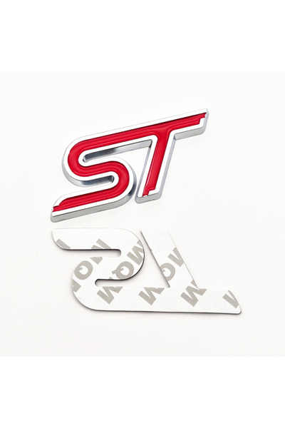 Choice ملصق ثلاثي الأبعاد معدني باللونين الأحمر والفضي، شعار ST Line للسيارة،...