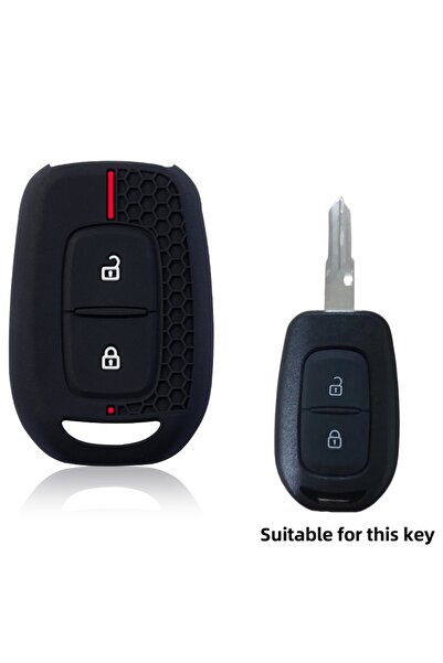 Choice غطاء مفتاح سيارة سيليكوني ثنائي أو ثلاثي الأزرار لسيارة رينو كويد، مزو...