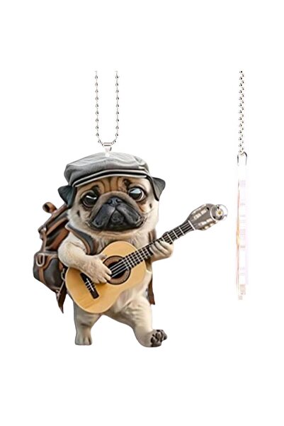 choice2 C Adorable Pug Acrylic Car Rearview Mirror Accessories 2D Cute Puppy ...