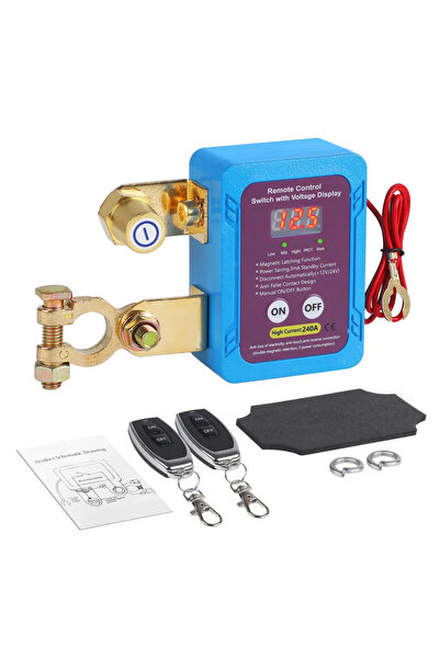 Choice مفتاح فصل بطارية لاسلكي عن بعد 240 أمبير 12 فولت مع مفتاح إيقاف تشغيل ...