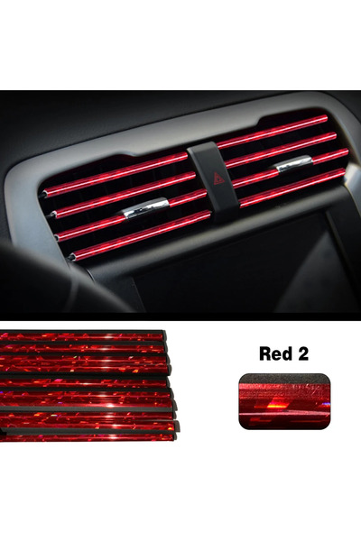 Choice5 مجموعة من 10 قطع باللون الأحمر الثلجي، 10 قطع من إكسسوارات السيارات ا...