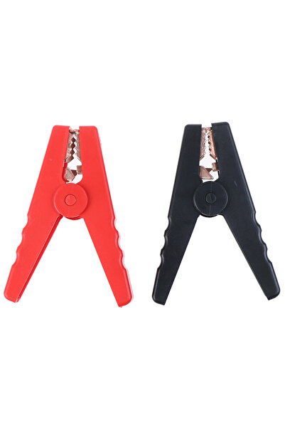 Choice مشبكان كبيران أحمران بقوة 100 أمبير على شكل تمساح - مشابك معزولة لشواح...