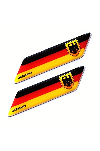 Choice ملصقات رياضية سوداء محدودة الإصدار تحمل علم ألمانيا (قطعتان) - شعارات ...
