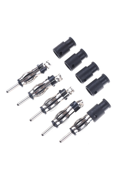 Choice 5pcs Auto Car Radio AM/FM Antenna Plug Adapter Male Connector Black