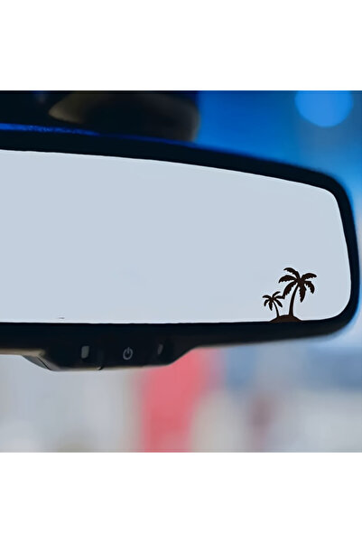 Choice1 ملصقات أشجار النخيل السوداء (4 قطع) - مثالية لمرايا السيارات، أكواب ا...