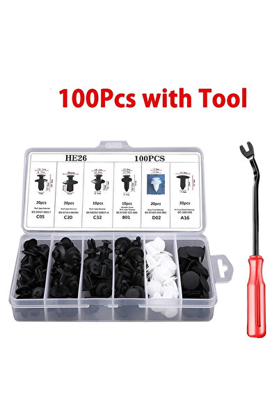 Choice 50 قطعة (علبة) من مشابك تثبيت السيارات المتنوعة، دبابيس تثبيت دفع هيكل...