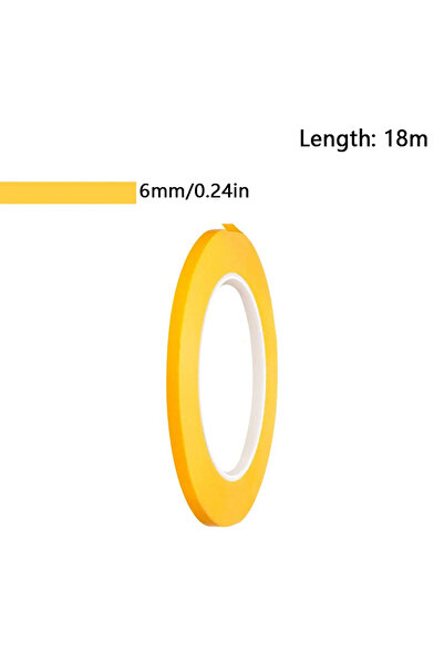 Choice9 6mm 18M 2-50mm Yellow Masking Tape Adhesive Tape Yellow Painters Tape...