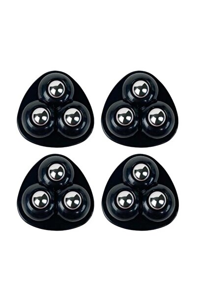 Choice 4 قطع من عجلات دوارة سوداء من النوع C، تُلصق على الأجهزة المنزلية، وتت...