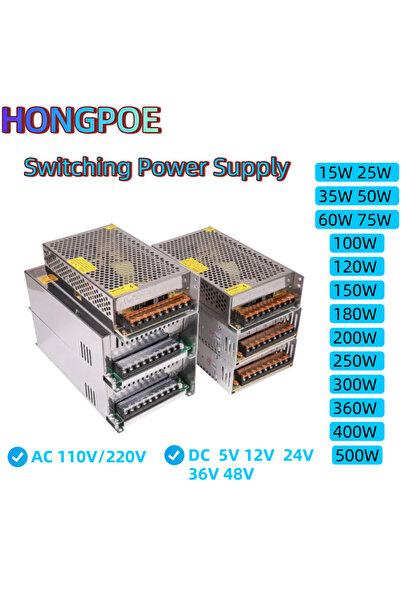 Choice1 24V20A 500W 100-240V 15W-500W Switching Power Supply AC 110V 220V to ...