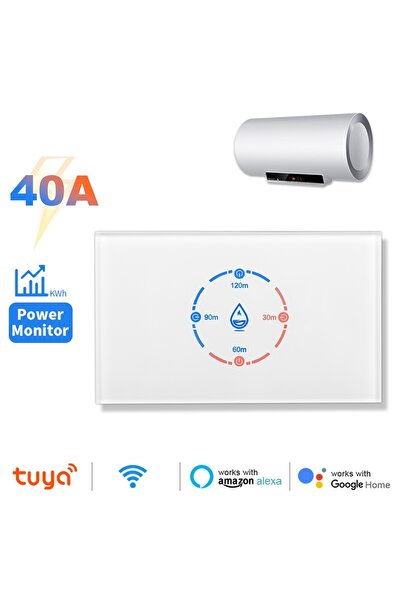 Choice1 40A Tuya WiFi Smart Boiler Switch Power Monitoring Water Heater Switc...