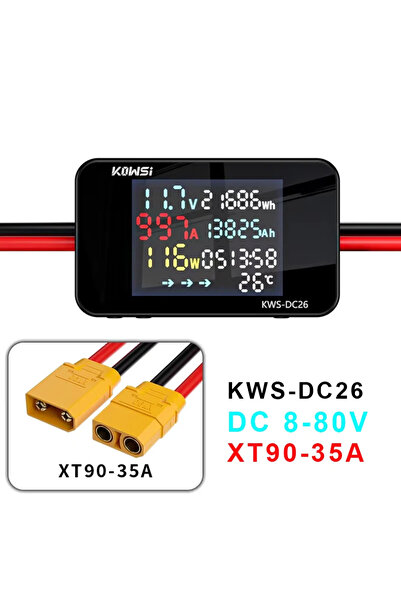 Choice1 جهاز اختبار شحن البطارية 35A-XT90، مقياس الفولتية، مقياس التيار المست...