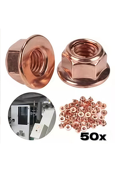 Choice ٥٠ قطعة لكل صامولة عادم M8 SW13 مطلية، صواميل رأس مسمار، صواميل لكل مس...