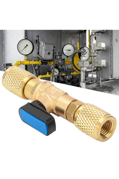 Choice Brass Refrigeration Ball Valve Adapter Refrigerant Ball Valve Connecto...