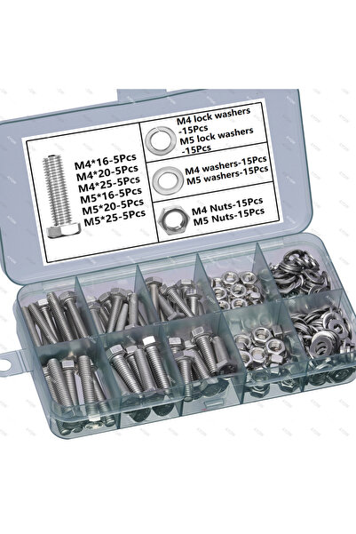 Choice طقم براغي مكون من 120 قطعة، يتضمن 120 قطعة من الصواميل والبراغي المصنو...