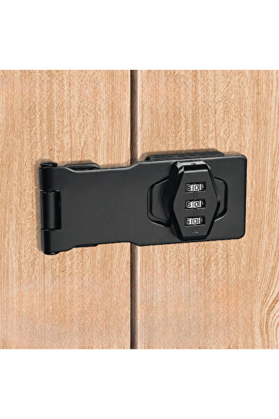 Choice قفل أمان منزلي بدون مفتاح أسود مضاد للسرقة مقاس 4 بوصات، مزود برقم سري...