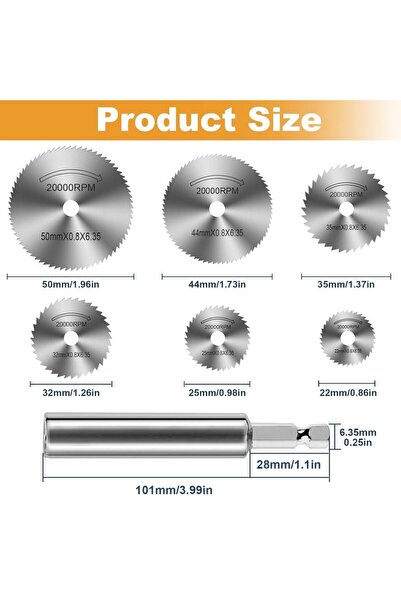 Choice1 B Cutting Wheel for Drill, Rotary Tool Cutting Discs with Steel Saw B...