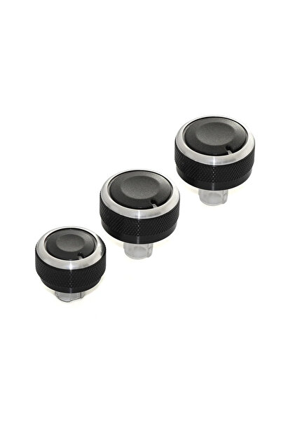 Choice مقبض مكيف هواء أسود مكون من 3 قطع لسيارات فولكس فاجن جولف 5، جيتا، تيج...