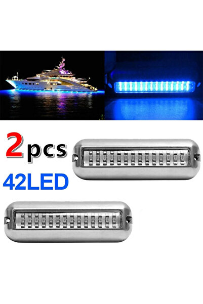 Choice قطعتان من مصابيح LED زرقاء 42/27/42 LED تحت الماء للقوارب، مصابيح LED ...