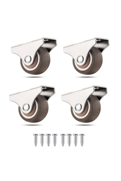 Choice1 1.0 Inch 4PCS 1inch Mini TPR Directional Caster Wheel Non Swivel Low ...