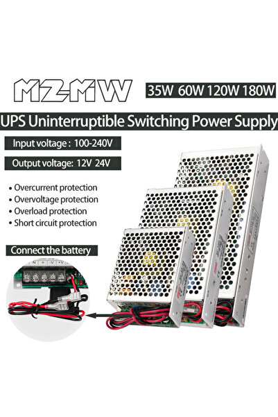 Choice7 مزود طاقة غير منقطع (UPS) بقدرة 35 واط، 12 فولت، 100-240 فولت، 35 واط...