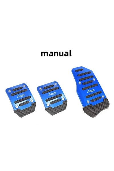 Choice1 غطاء دواسات سيارة يدوي أزرق عالمي مانع للانزلاق مصنوع من الألومنيوم، ...