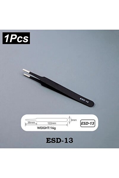 Choice مجموعة ملاقط فولاذية مقاومة للكهرباء الساكنة (ESD-13) مقاس 1.5 مم، 10/...