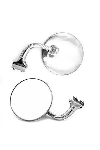 Choice قطعتان من مرايا جانبية دائرية فضية اللون للسيارات الكلاسيكية، مصنوعة م...